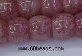 CBQ443 15.5 inches 13*18mm rondelle strawberry quartz beads