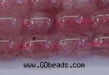 CBQ447 15.5 inches 10*14mm drum strawberry quartz beads