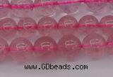 CBQ482 15.5 inches 8mm round strawberry quartz beads wholesale