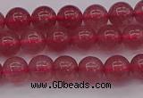 CBQ486 15.5 inches 6mm round strawberry quartz beads wholesale