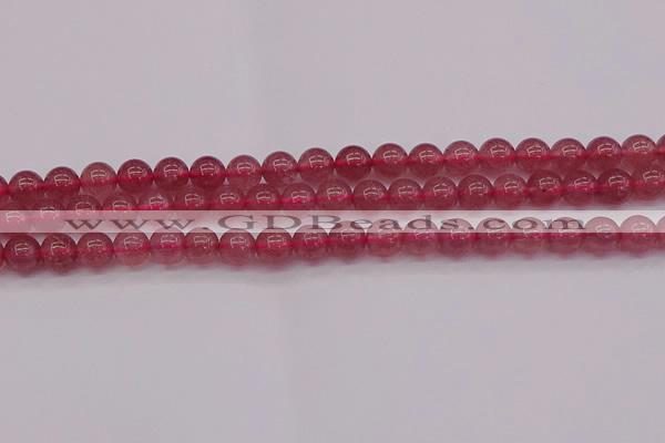 CBQ487 15.5 inches 8mm round strawberry quartz beads wholesale