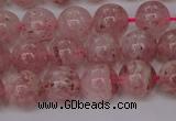 CBQ608 15.5 inches 10mm round natural strawberry quartz beads