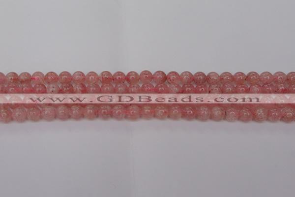 CBQ611 15.5 inches 6mm round natural strawberry quartz beads