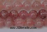 CBQ613 15.5 inches 10mm round natural strawberry quartz beads