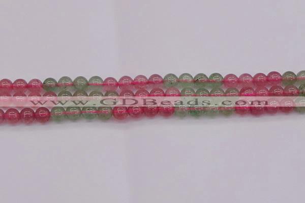 CBQ652 15.5 inches 8mm round mixed strawberry quartz beads