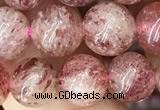 CBQ696 15.5 inches 8mm round strawberry quartz beads wholesale