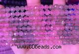 CBQ723 15.5 inches 6mm faceted round mixed strawberry quartz beads