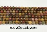 CBQ736 15.5 inches 6mm round red moss agate beads wholesale