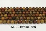 CBQ737 15.5 inches 8mm round red moss agate beads wholesale