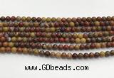 CBQ740 15.5 inches 6mm round red moss agate gemstone beads wholesale