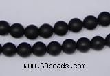 CBS02 15.5 inches 6mm round black stone beads wholesale