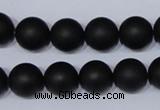 CBS05 15.5 inches 12mm round black stone beads wholesale