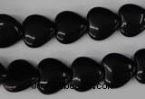 CBS231 15.5 inches 12*12mm heart blackstone beads wholesale