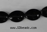 CBS250 15.5 inches 13*18mm oval blackstone beads wholesale