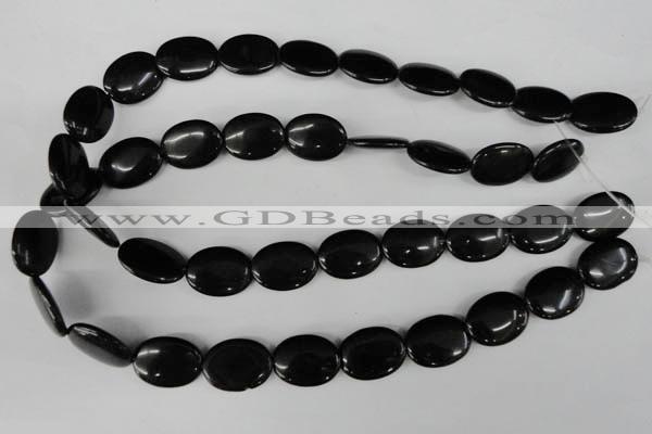 CBS251 15.5 inches 15*20mm oval blackstone beads wholesale