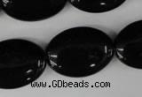 CBS252 15.5 inches 18*25mm oval blackstone beads wholesale