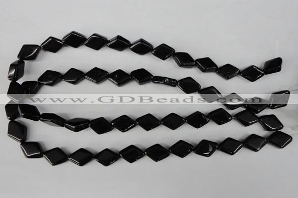 CBS288 15.5 inches 12*16mm diamond blackstone beads wholesale