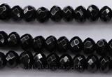 CBS508 15.5 inches 4*6mm faceted rondelle A grade black spinel beads