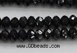 CBS513 15.5 inches 4*5mm faceted rondelle AA grade black spinel beads