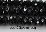 CBS515 15.5 inches 5*7mm faceted rondelle AA grade black spinel beads