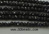 CBS531 15.5 inches 1.5*2.5mm faceted rondelle black spinel beads