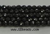 CBS534 15.5 inches 3mm faceted round black spinel beads