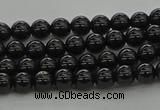 CBS539 15.5 inches 4mm round black spinel beads wholesale