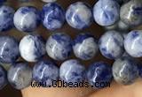 CBS600 15.5 inches 4mm round blue spot stone beads wholesale