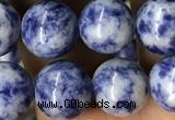 CBS604 15.5 inches 12mm round blue spot stone beads wholesale