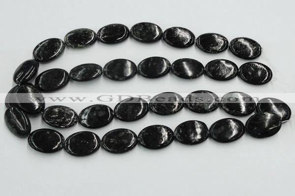 CBT10 16 inches 18*25mm oval natural biotite beads wholesale