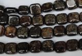 CBZ224 15.5 inches 8*8mm square bronzite gemstone beads