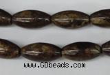 CBZ406 15.5 inches 10*20mm rice bronzite gemstone beads