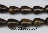 CBZ412 15.5 inches 10*14mm teardrop bronzite gemstone beads