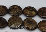 CBZ432 15.5 inches 18mm faceted coin bronzite gemstone beads