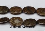 CBZ437 15.5 inches 12*16mm faceted oval bronzite gemstone beads