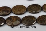 CBZ438 15.5 inches 13*18mm faceted oval bronzite gemstone beads