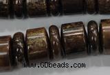 CBZ58 15.5 inches 6*18mm & 12*18mm rondelle bronzite gemstone beads