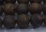 CBZ604 15.5 inches 10mm round matte bronzite beads wholesale