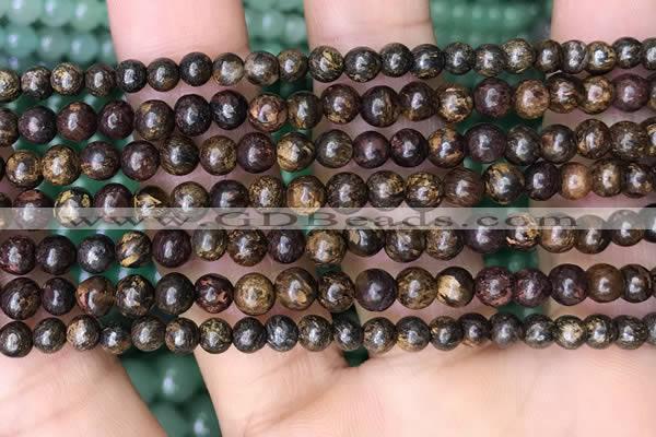 CBZ618 15.5 inches 4mm round bronzite beads wholesale