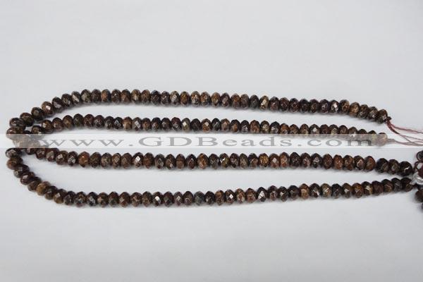 CBZ91 15.5 inches 5*8mm faceted rondelle bronzite gemstone beads