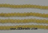 CCA01 15.5 inches 3mm round yellow calcite gemstone beads wholesale