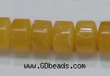 CCA09 15.5 inches 10*16mm wheel-shaped yellow calcite gemstone beads