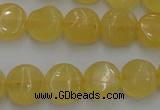 CCA28 15.5 inches 8mm flat round calcite gemstone beads wholesale