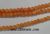 CCA300 15.5 inches 4mm round orange calcite gemstone beads wholesale