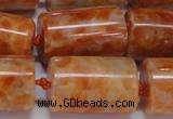 CCA467 15.5 inches 15*22mm tube orange calcite gemstone beads