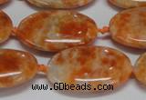 CCA484 15.5 inches 18*25mm oval orange calcite gemstone beads