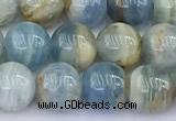 CCA546 15 inches 7.5mm - 8mm round blue calcite beads