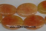 CCA66 15.5 inches 18*25mm oval orange calcite gemstone beads