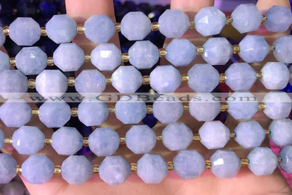 CCB1001 15 inches 9*10mm faceted aquamarine beads