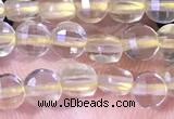 CCB1039 15 inches 4mm faceted coin citrine beads